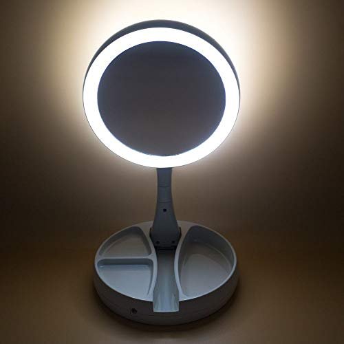 Espelho com luz de LED - Dobrável