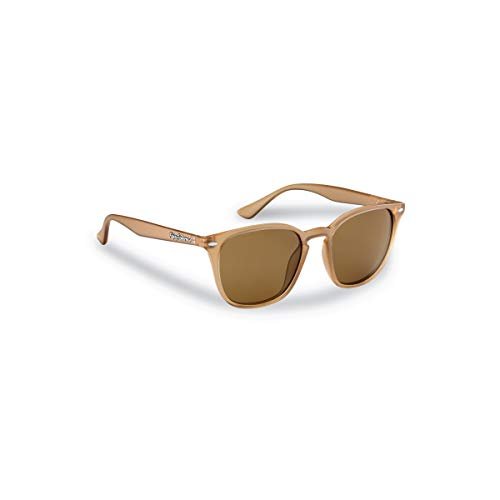 Flying Fisherman Óculos de sol polarizados Muriel para homens e mulheres. Armação de areia de cristal e lente âmbar com bloqueador UV AcuTint™ para pesca e esportes ao ar livre (tamanho médio)