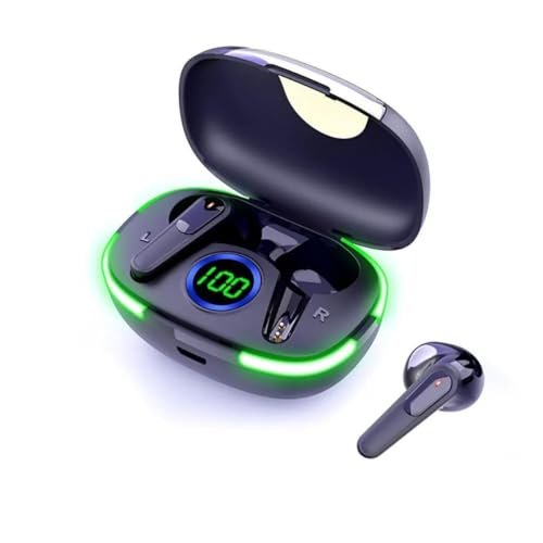 Fone De Ouvido Sem Fio Bluetooth 5.3 Com Microfone Integrado, Touch Control, Resistente A Água e Suor [KRV Magazine]…