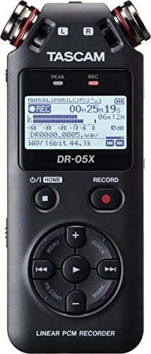 Gravador de Voz Digital, Tascam, DR-05X, Preto, Único