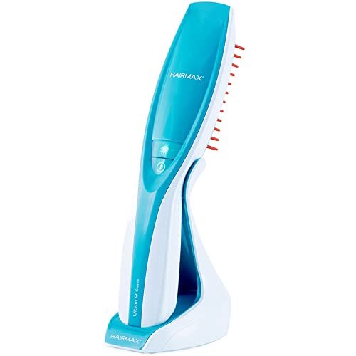 Hairmax Pente de crescimento capilar a laser (FDA Cleared), ULTIMA 9 clássico, tratamento de crescimento capilar a laser para homens e mulheres, tratamento de queda de cabelo para mulheres e homens, cabelos mais densos/cheios, manchas ou couro cabeludo completo, produtos de crescimento capilar para reverter o cabelo desbaste, 100% laser de grau médico (não LEDs como terapia de luz vermelha)