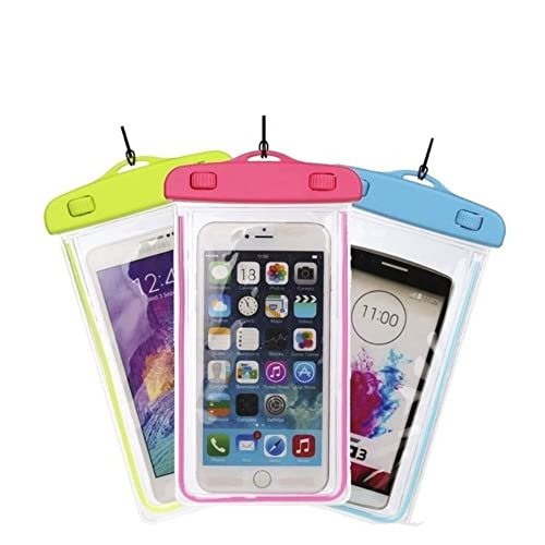 Kit 3 capas bolsa à prova d'água p/celular para praia piscina mergulho