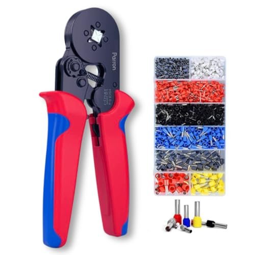Kit Alicate de Crimpar Prensa Terminal Ferrules 1200 Pcs (0,5-10mm²) - Crimpador - Ferramenta Profissional para Reparos Elétricos Rápidos - Fácil de Segurar - PARRON