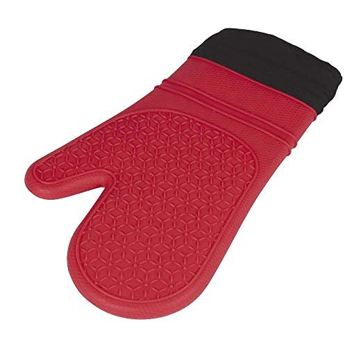 Luva Térmica De Silicone, Manga Longa, Com Forro, Vermelha, Mor