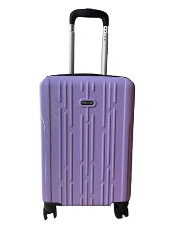 Mala de Bordo Viagem Rígida Rodas 360 º capacidade 10kg Com Zíper e anti furto com senha padrão ANAC (LILAS)
