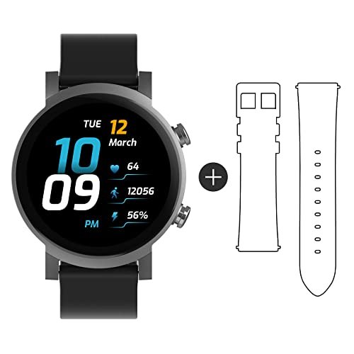 Ticwatch E3 Smartwatch Wear OS do Google for Men Women Qualcomm Snapdragon Wear 4100 Platform Health Monitor Fitness Tracker GPS NFC Mic Speaker IP68 À prova d'água iOS Android Compatível
