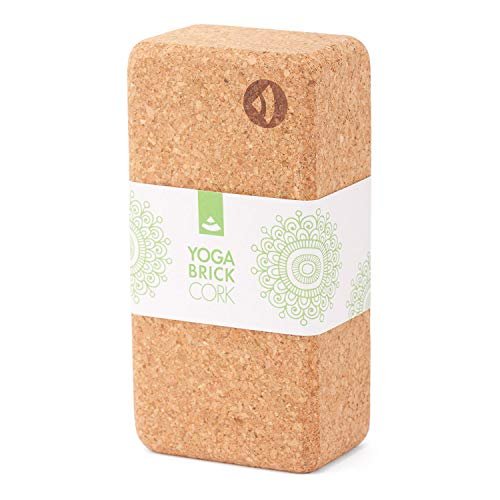 Yogateria Bloco Tijolo de Yoga Cortiça Natural Ecológico 220mm x 110 x 70mm 430g