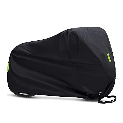 ZEYUAN Capa de bicicleta, Capa de bicicleta, Capa de chuva para bicicleta Impermeável Anti poeira Chuva Proteção Resistente para mountain bike, Bicicleta de estrada com faixa reflexiva, Buracos para