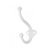 Cabide Duplo Grande Vertical Branco Criativa